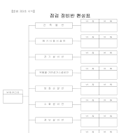 점검정비반편성표 점검정비반편성표